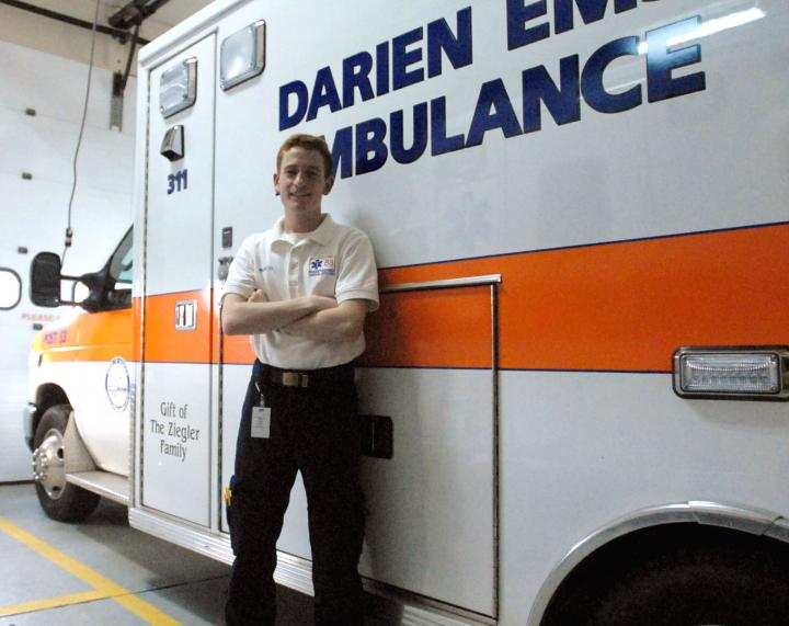 Alex Ostberg and the ambulance