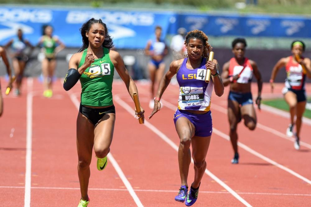 News OregonLSU 4x100 Relay Showdown At Mt. SAC Relays