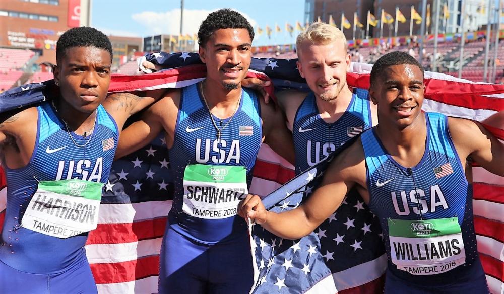 News Americans Finally Break Through With Men's 4x100