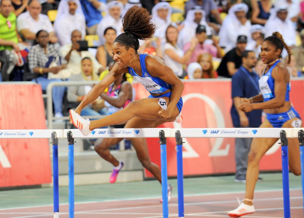DyeStat.com - News - Keni Harrison Back to Hurdling After Surgery